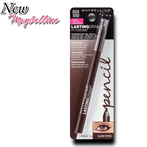New Maybelline Lasting Drama Waterproof Gel Pencil – Glazed Toffee 604 - Picture 1 of 8
